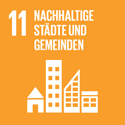 SGD 11 Logo Ziel für Nachhaltige Entwicklung Städte